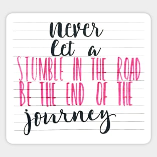Stumble in the Road Sticker